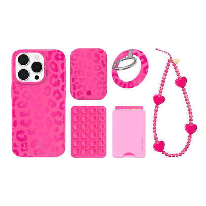 Even Hotter Pink Leopard iPhone Bundle Set
