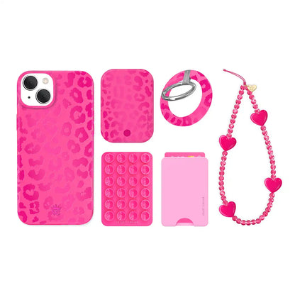 Even Hotter Pink Leopard iPhone Bundle Set