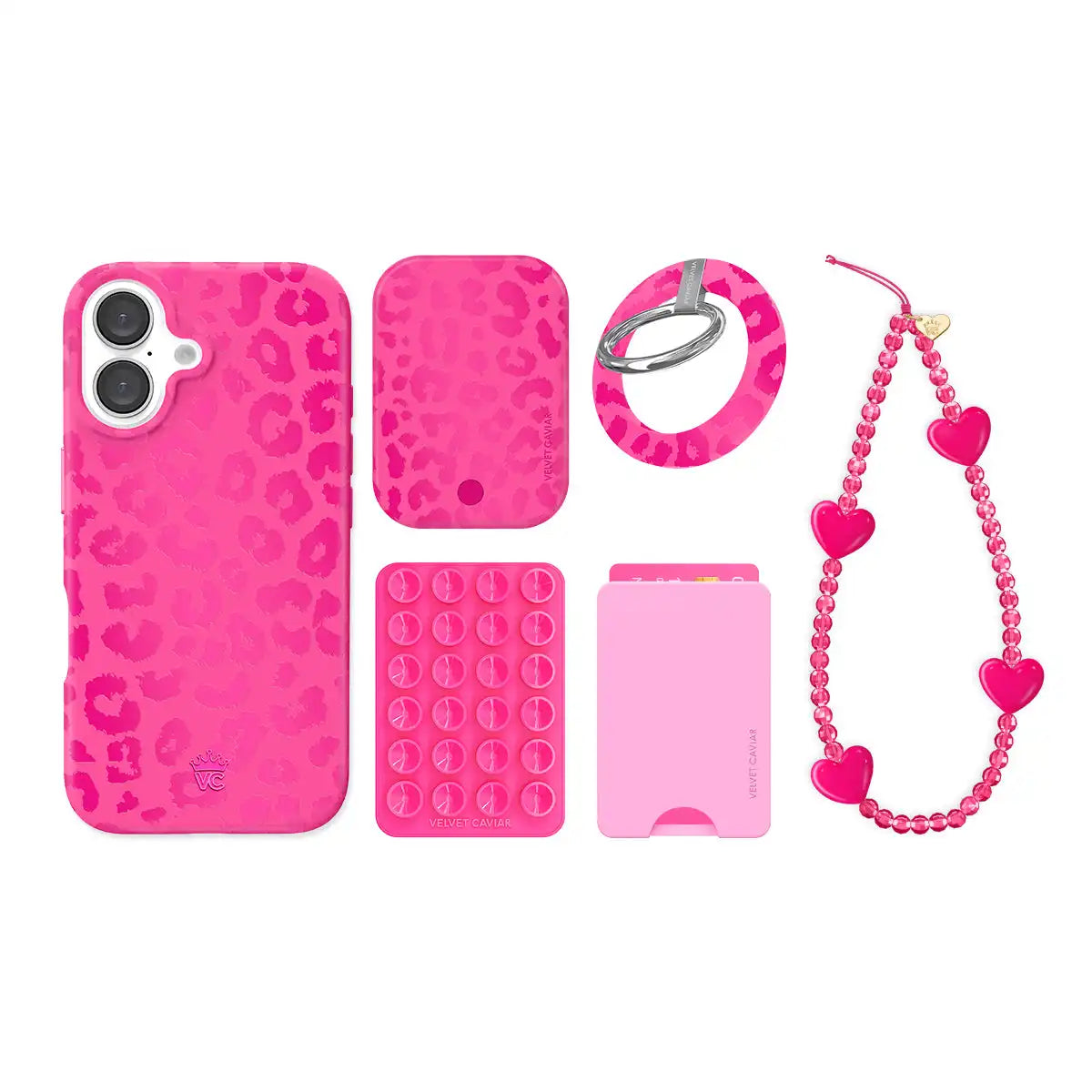 Even Hotter Pink Leopard iPhone Bundle Set