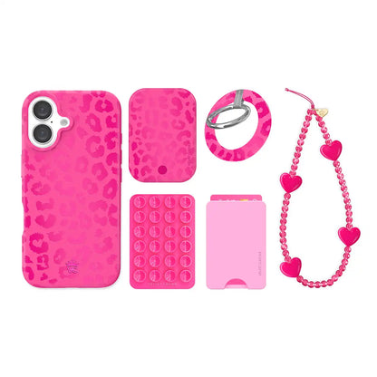 Even Hotter Pink Leopard iPhone Bundle Set