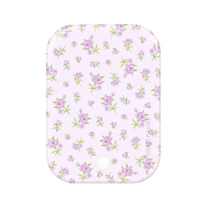 Dainty Lilac Floral Portable MagSafe Charger Power Pack