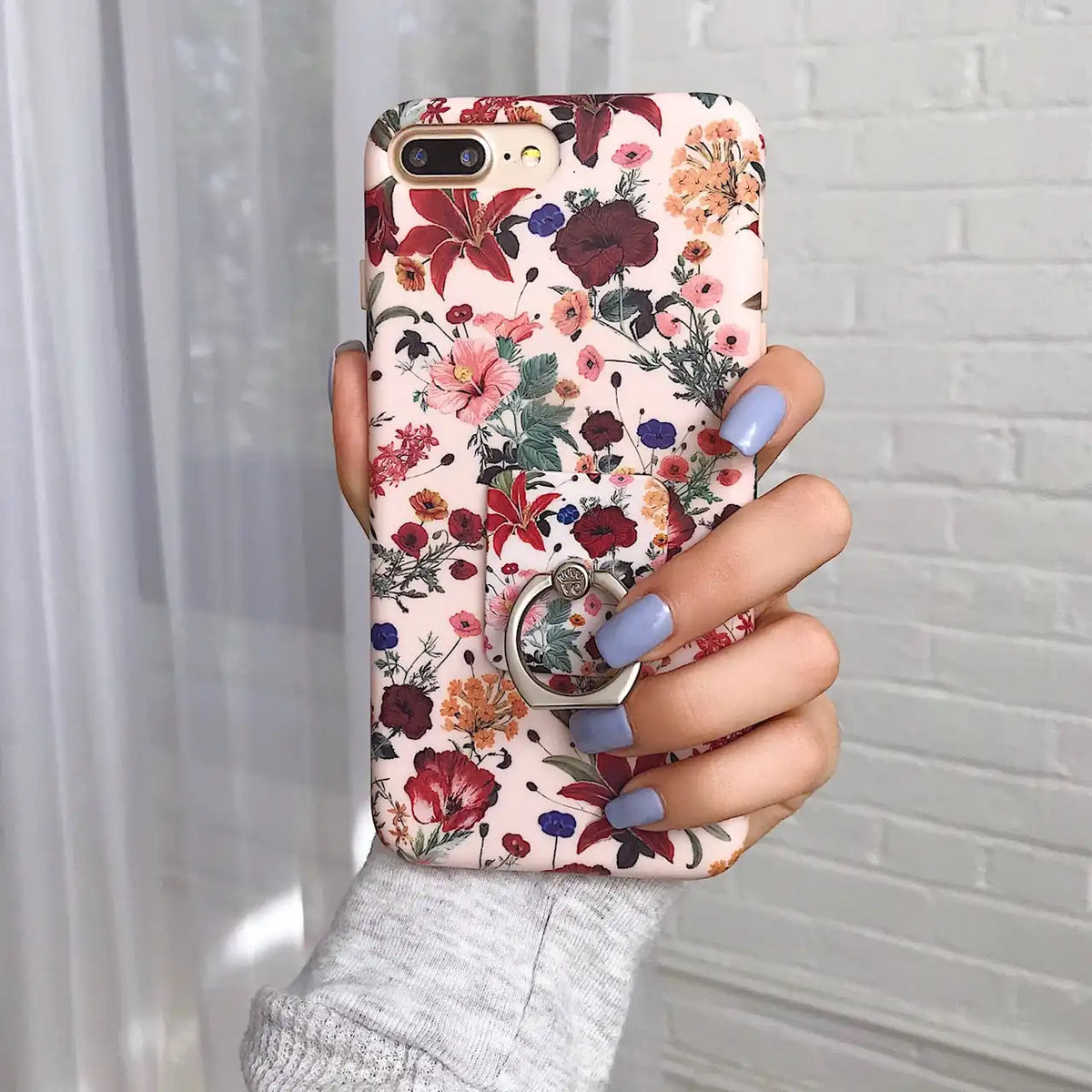 Vintage Floral Phone Ring