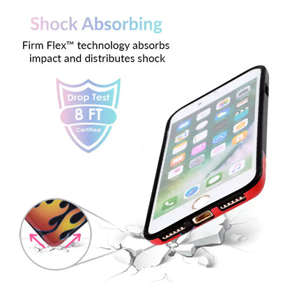 Blue Chrome Flames iPhone Case
