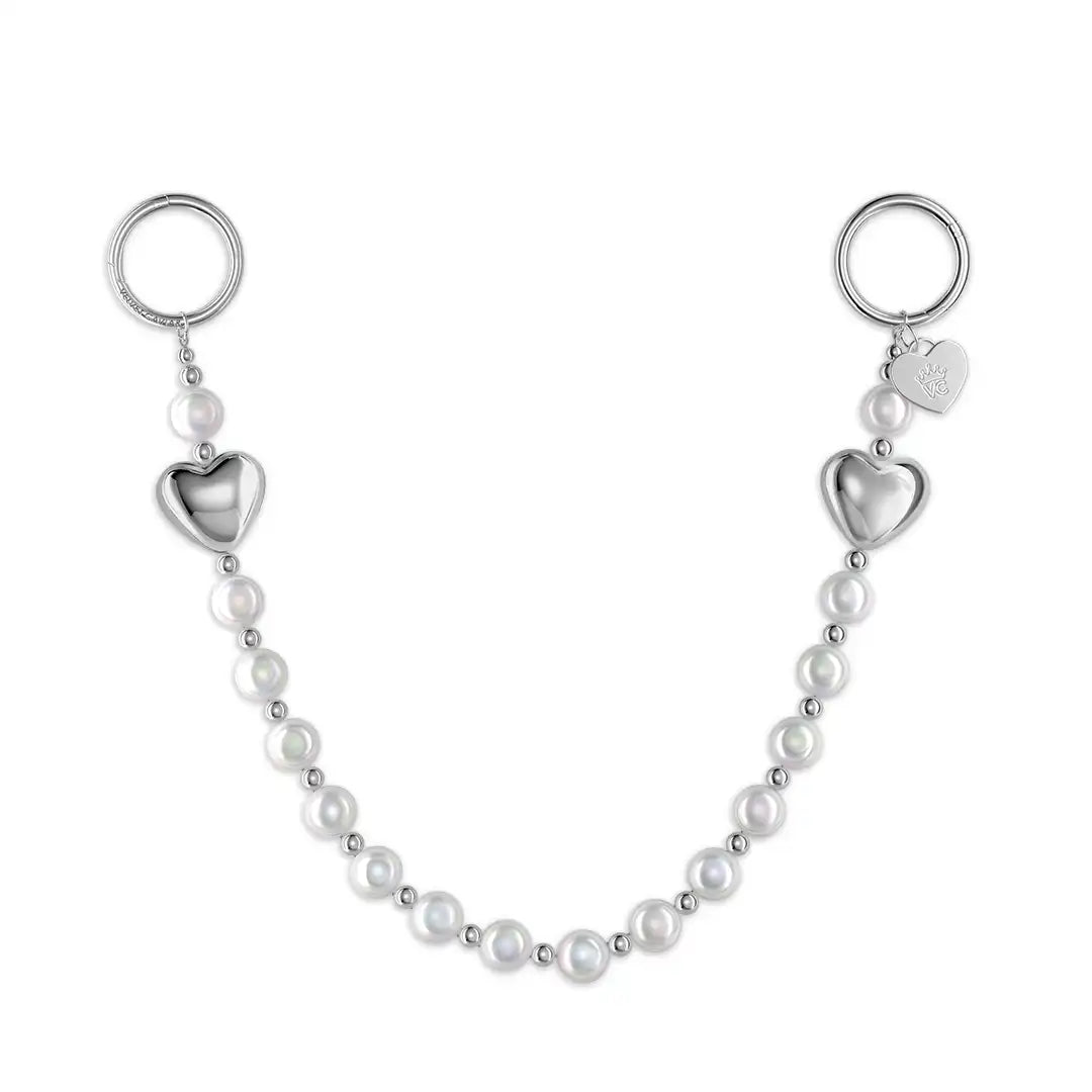 Pearl Heart Bag Chain