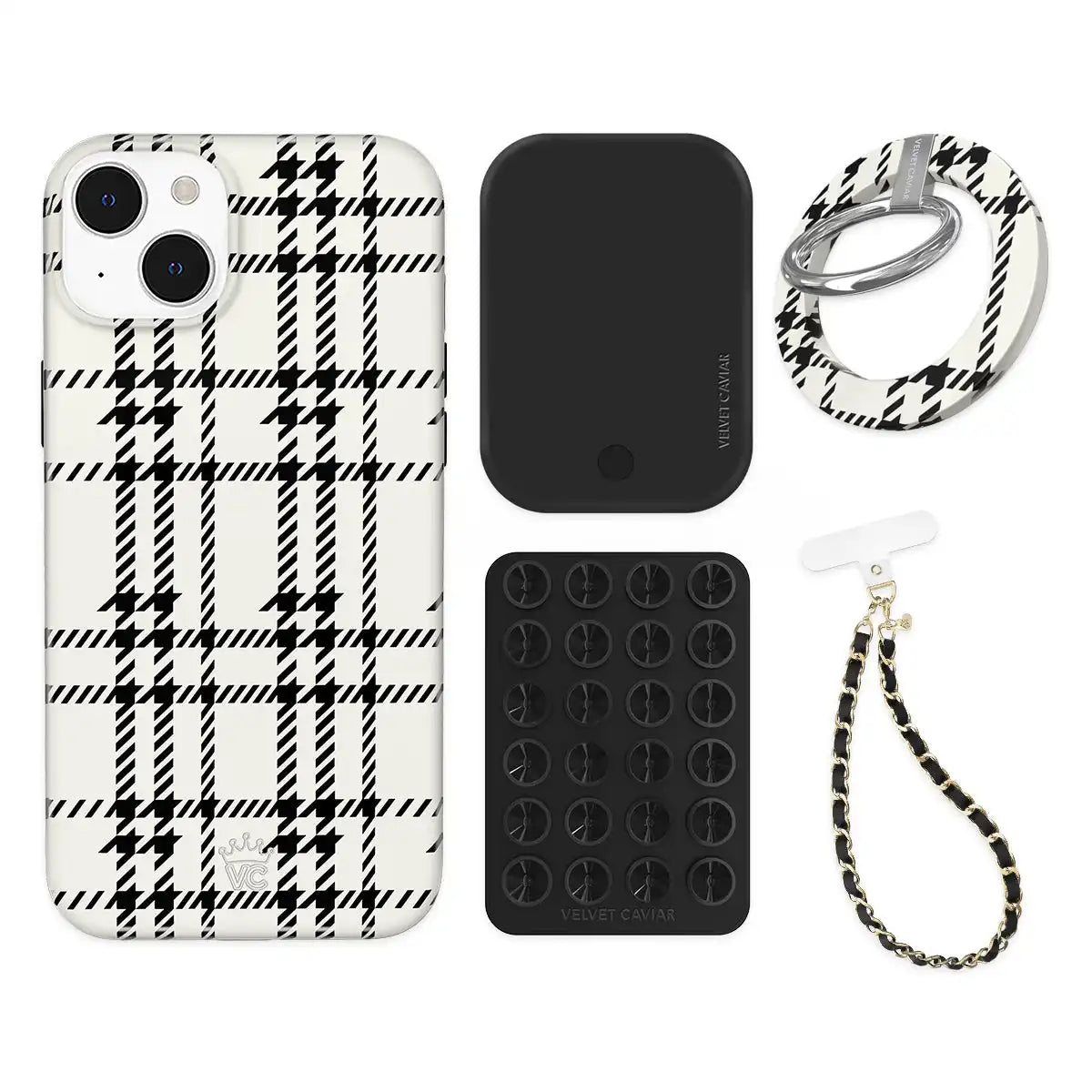 Houndstooth Sweater iPhone Bundle Set - Grip
