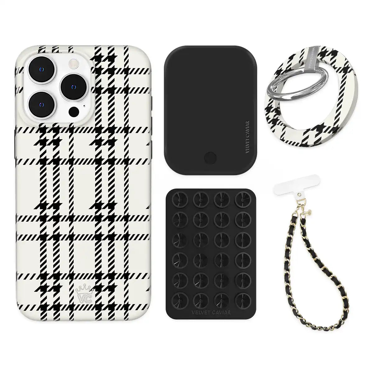 Houndstooth Sweater iPhone Bundle Set - Grip