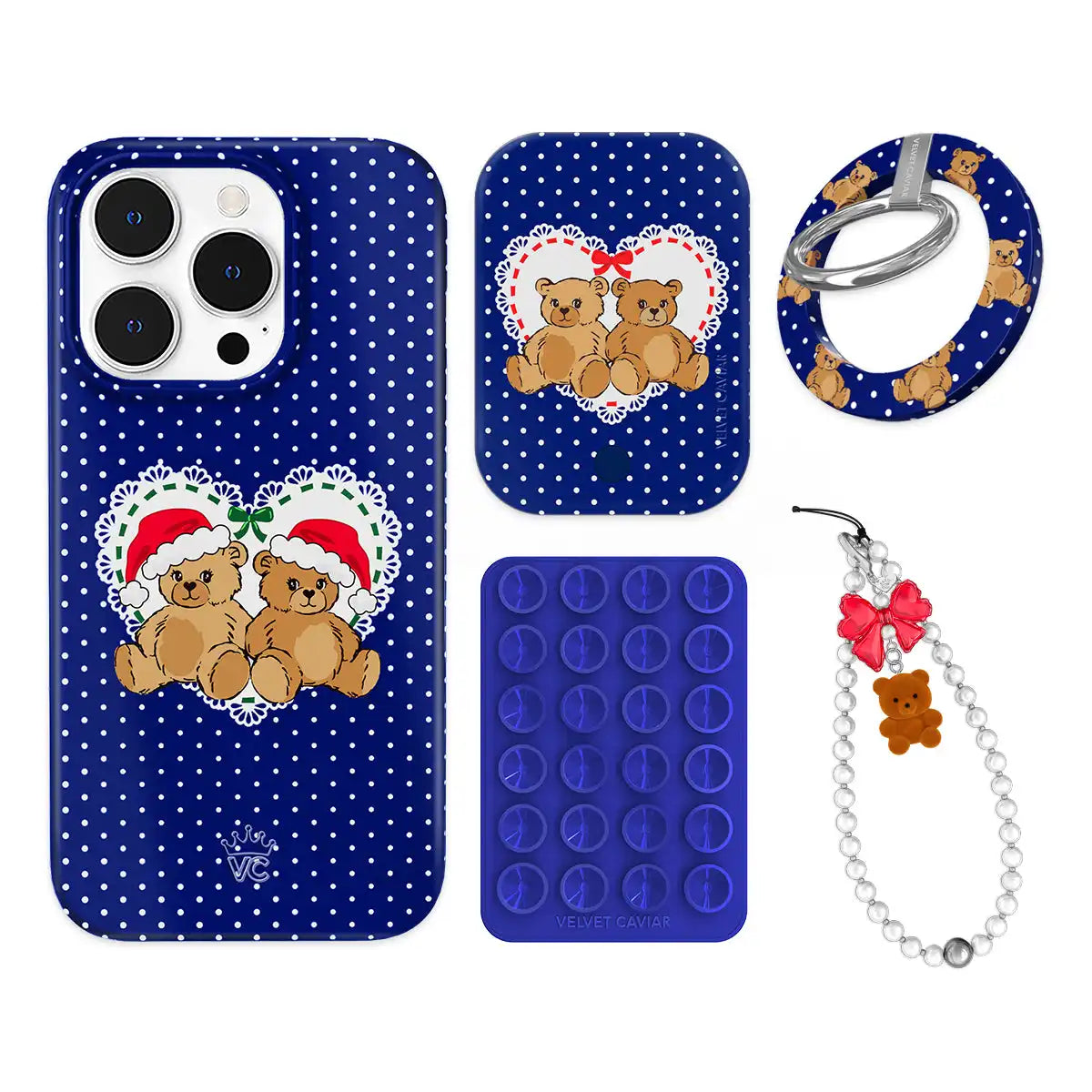 Winter Teddy iPhone Bundle Set - Grip