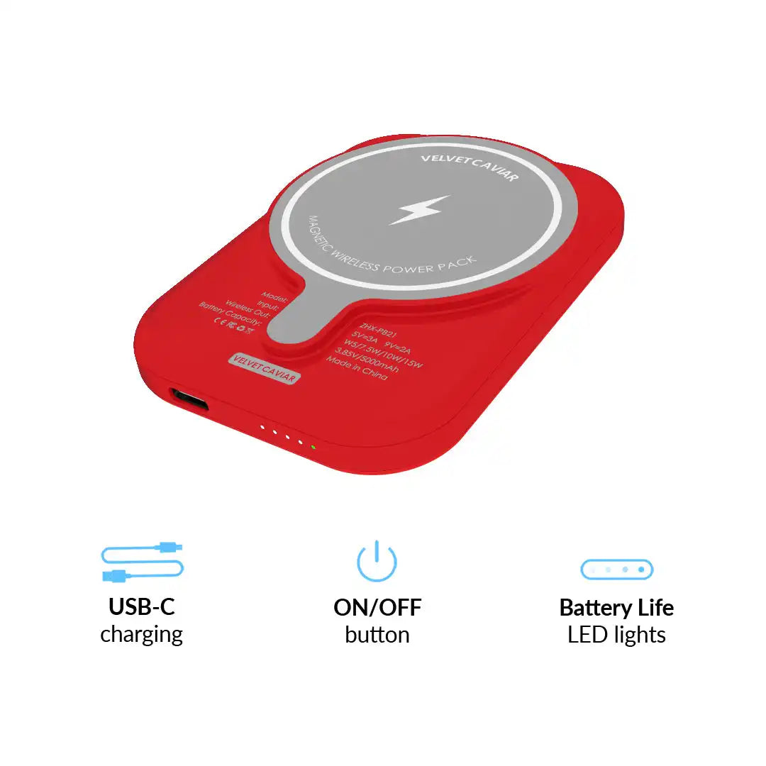 Hot Girl Red Portable MagSafe Charger Power Pack