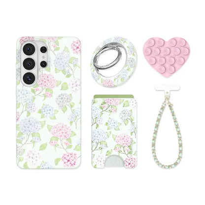 Hydrangea Floral Samsung Bundle Set