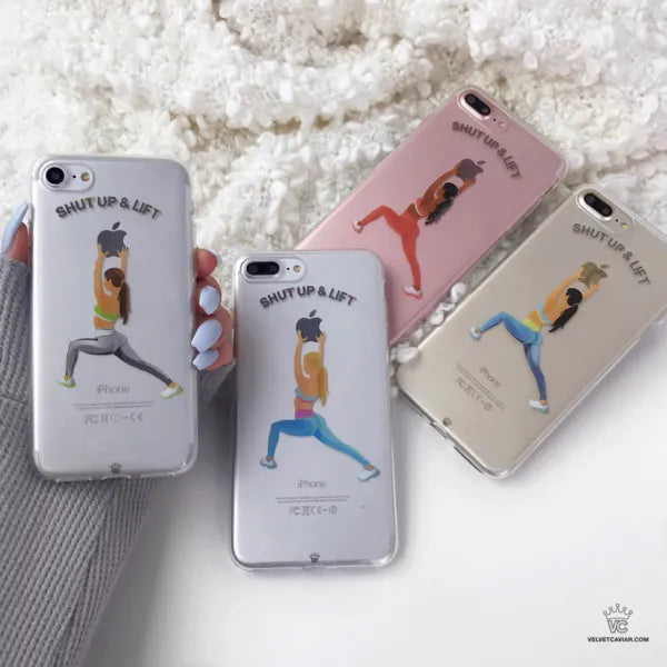 Shut Up & Lift iPhone Case Brown Hair