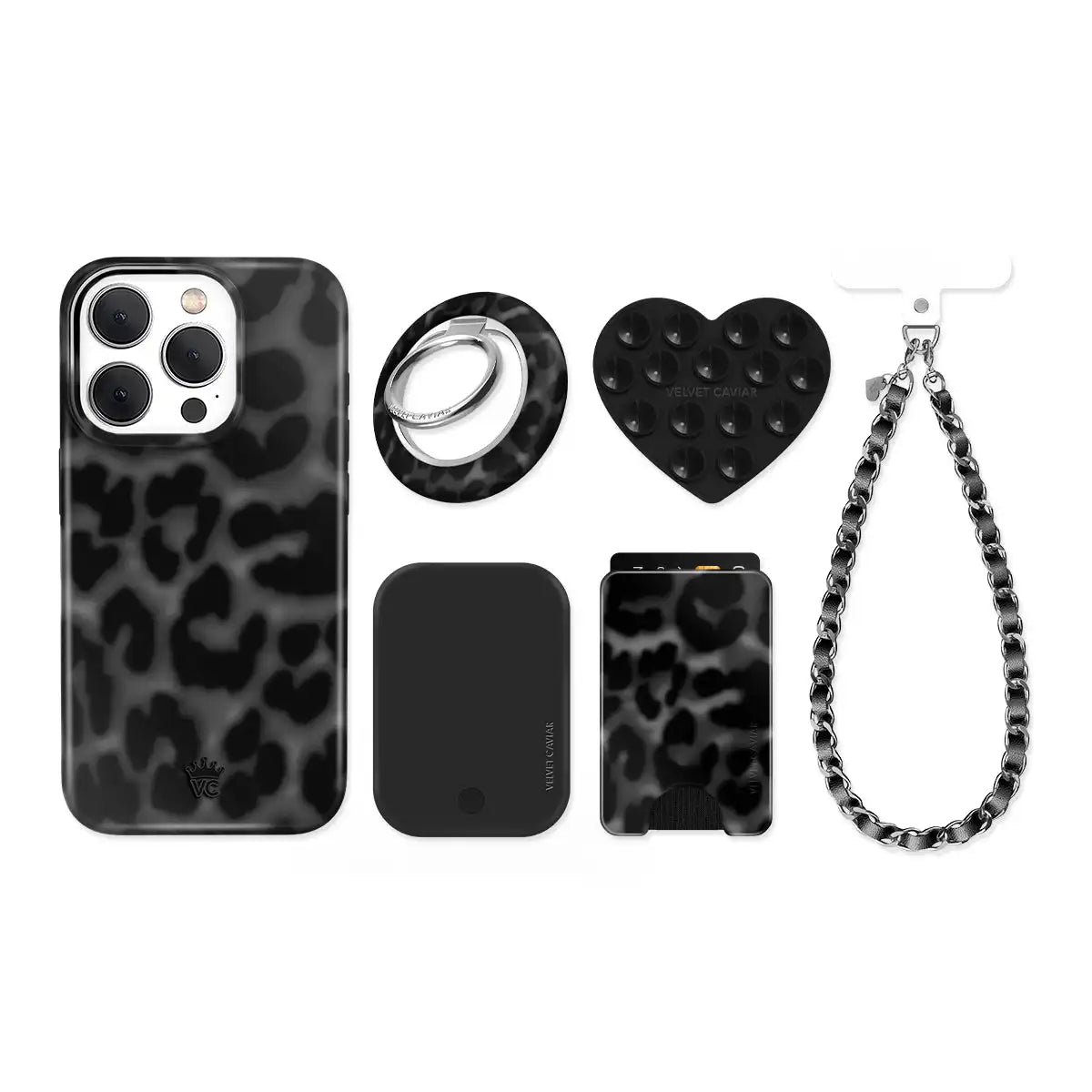 It Girl Black Leopard iPhone Bundle Set
