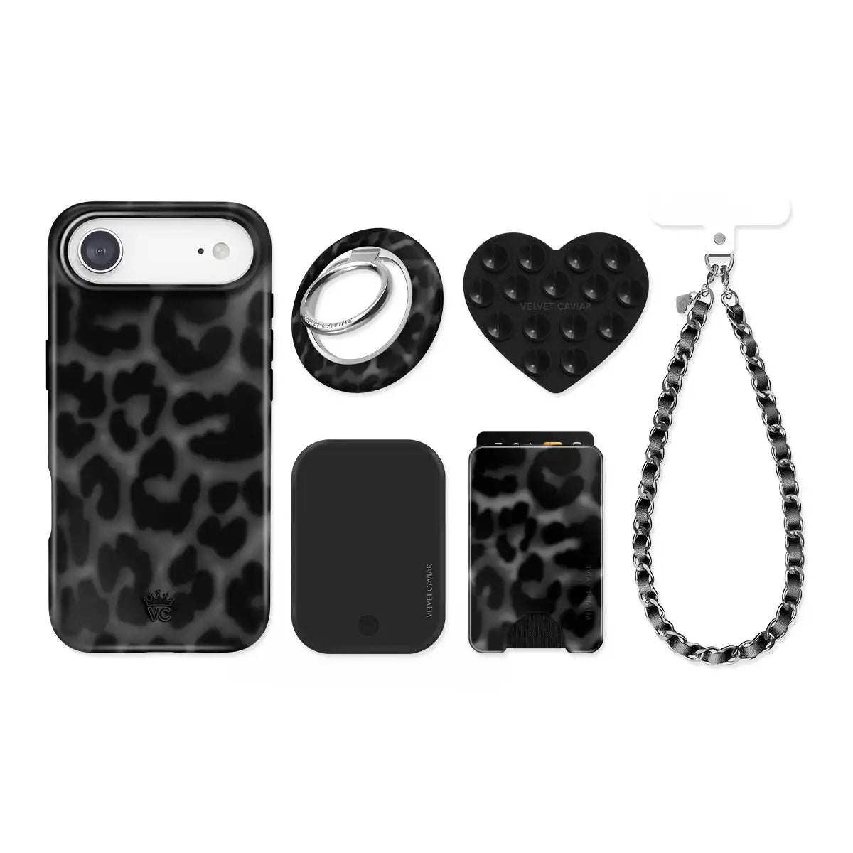 It Girl Black Leopard iPhone Bundle Set