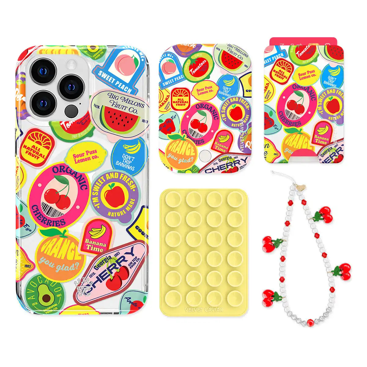 Juicy Fruits iPhone Bundle Set - Wallet