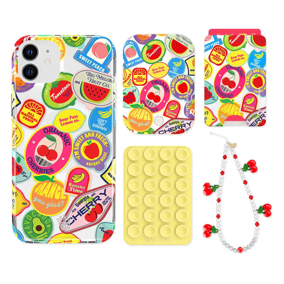 Juicy Fruits iPhone Bundle Set - Wallet