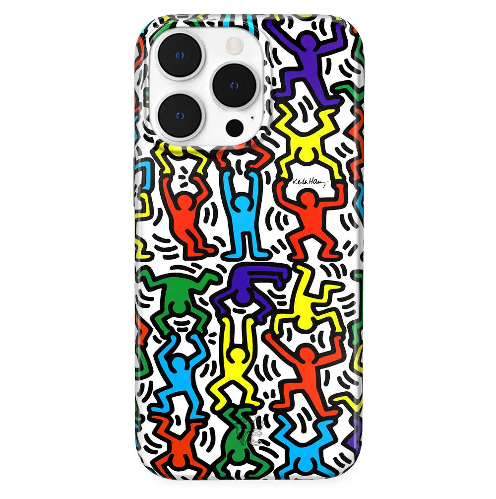Keith Haring Rainbow Dancers iPhone Case