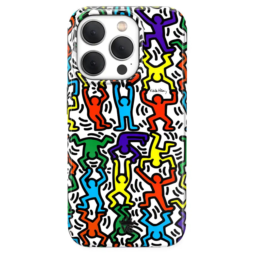 Keith Haring Rainbow Dancers iPhone Case