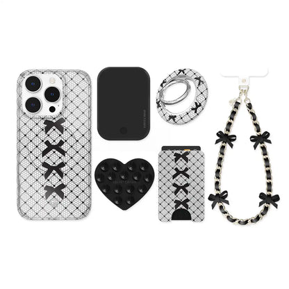Lacy Black Bows iPhone Bundle Set