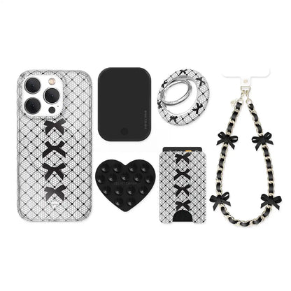 Lacy Black Bows iPhone Bundle Set