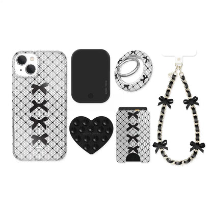 Lacy Black Bows iPhone Bundle Set