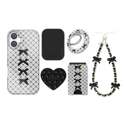 Lacy Black Bows iPhone Bundle Set