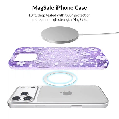 Lavender Cherry Blossom Glitter iPhone Bundle Set