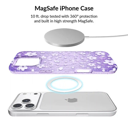 Lavender Cherry Blossom Glitter iPhone Bundle Set