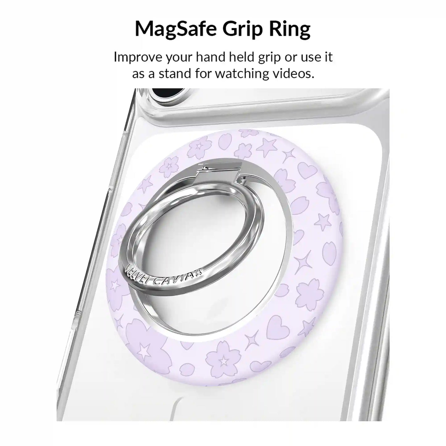 Lavender Cherry Blossom Glitter iPhone Bundle Set