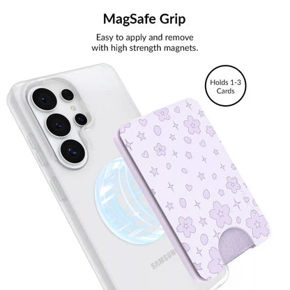 Lavender Cherry Blossom Glitter Samsung Bundle Set