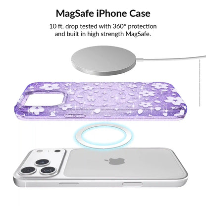 Lavender Cherry Blossom Glitter iPhone Bundle Set