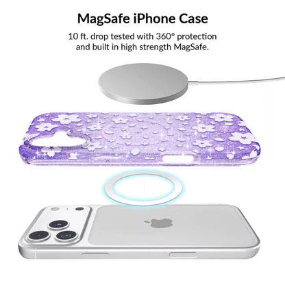 Lavender Cherry Blossom Glitter iPhone Bundle Set