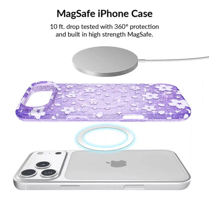 Lavender Cherry Blossom Glitter iPhone Bundle Set