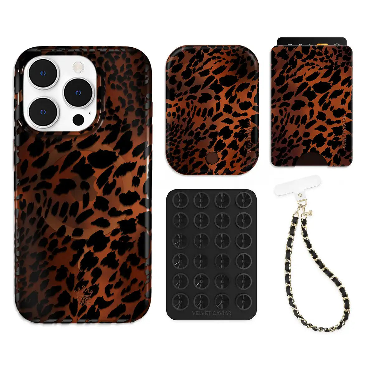 Leopard Tort iPhone Bundle Set - Wallet