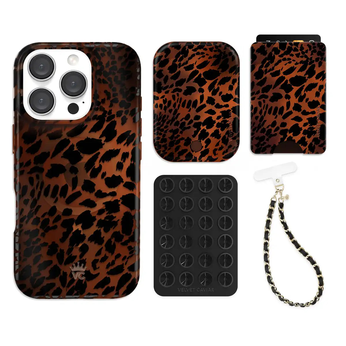 Leopard Tort iPhone Bundle Set - Wallet