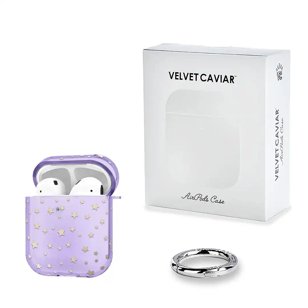 Lilac Celestial Stars AirPod Case