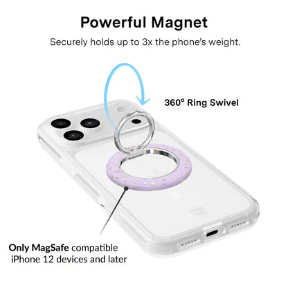 Lilac Celestial Stars MagSafe Grip Ring