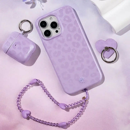 Lilac Leopard Phone Ring