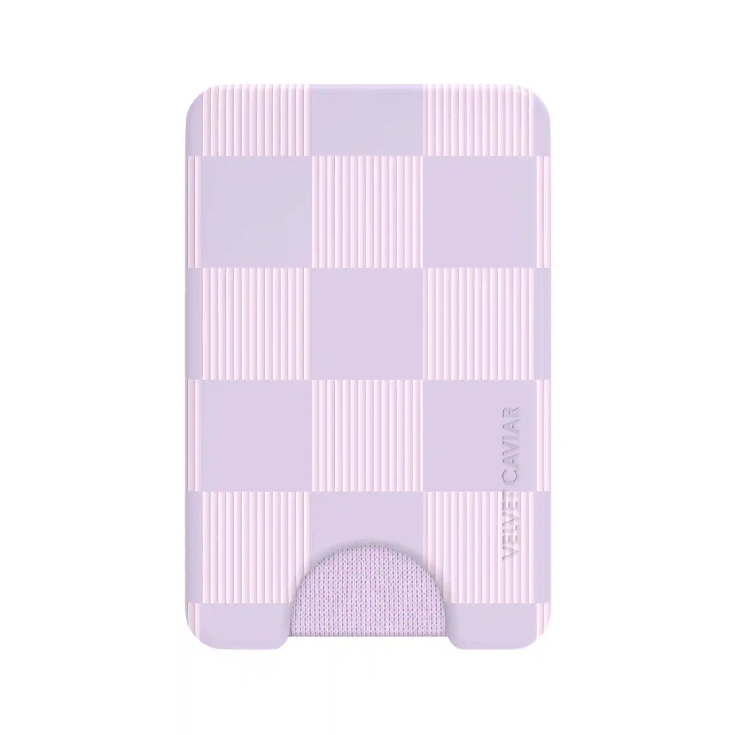 Lilac Vibe Checkered Magsafe Wallet