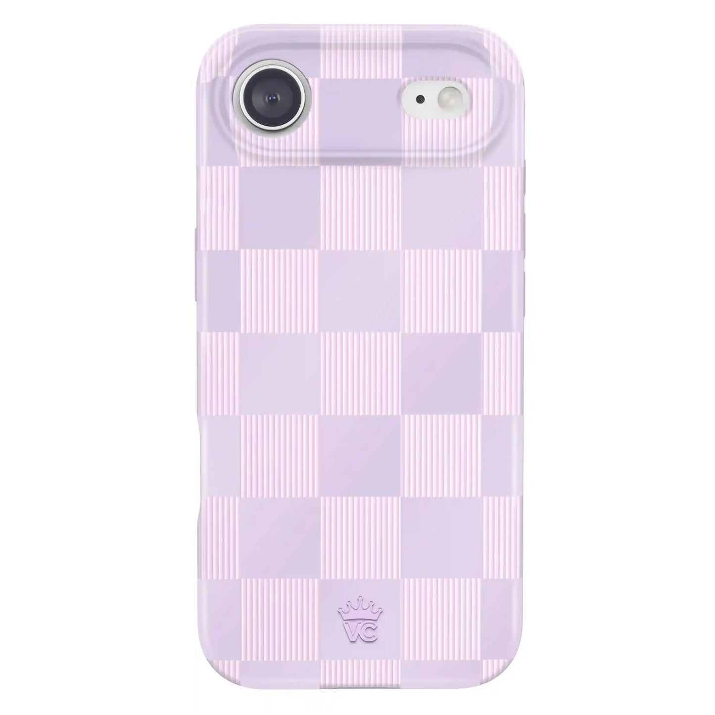 Lilac Vibe Checkered iPhone Case