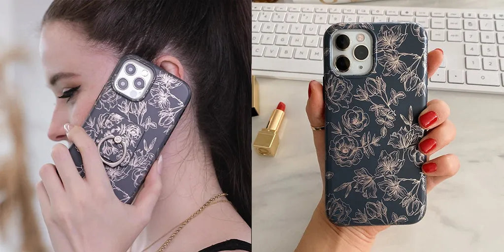 Floral Rose Gold Chrome Samsung Galaxy Case