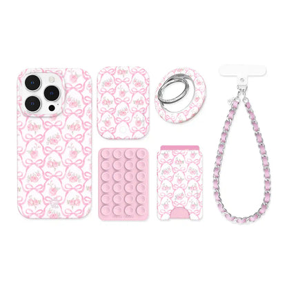 Lovely Pink Bows iPhone Bundle Set
