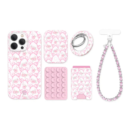 Lovely Pink Bows iPhone Bundle Set