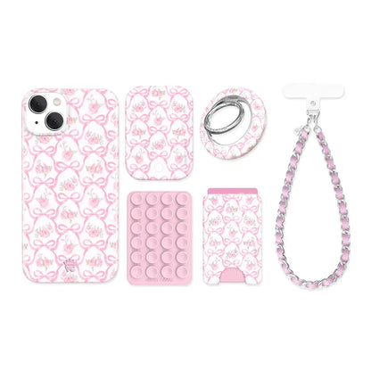 Lovely Pink Bows iPhone Bundle Set