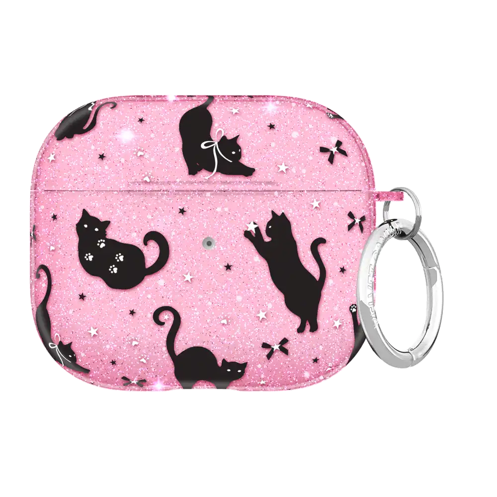 Lucky Kittens Glitter AirPod Case