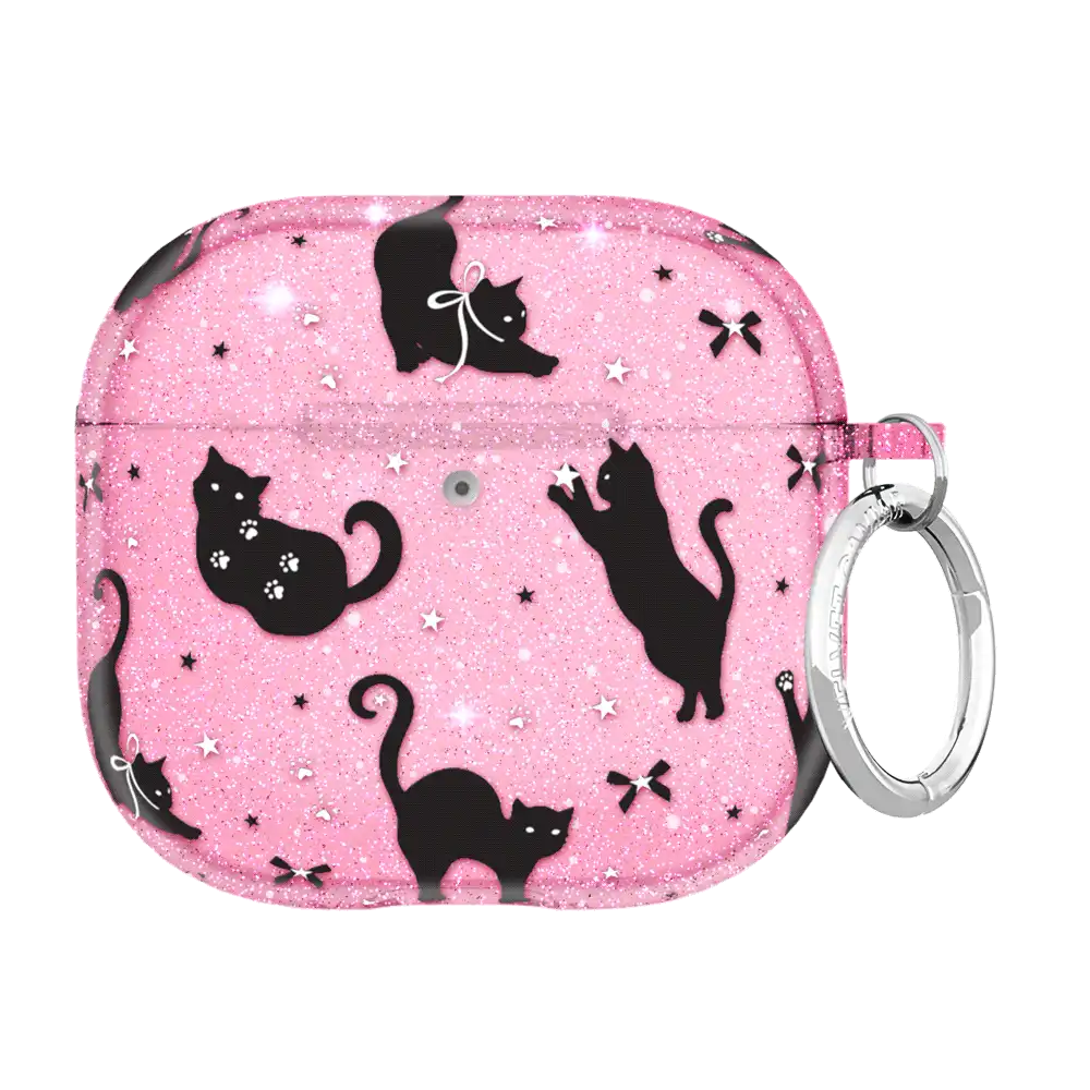 Lucky Kittens Glitter AirPod Case