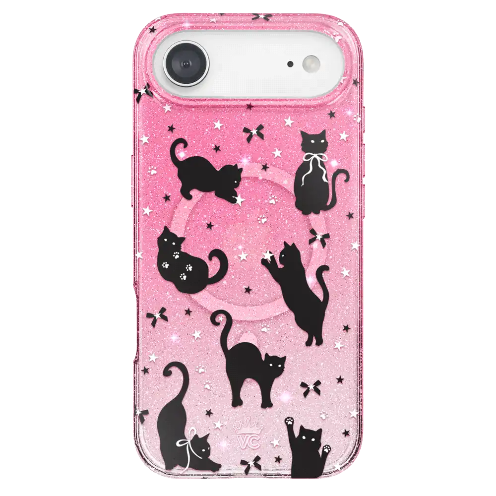 Lucky Kittens Glitter iPhone Case