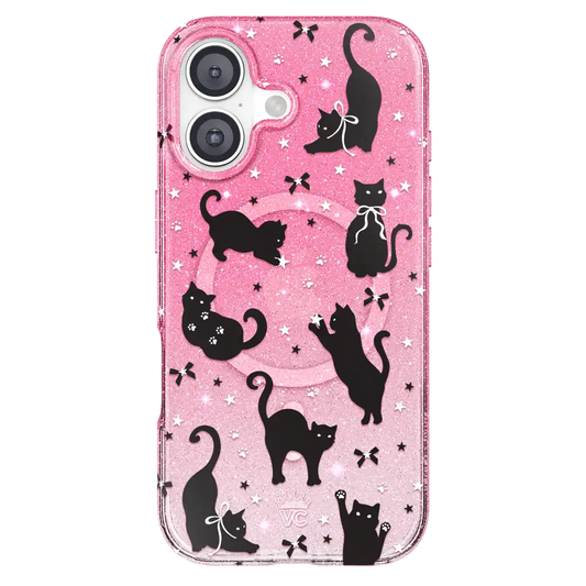 Lucky Kittens Glitter iPhone Case
