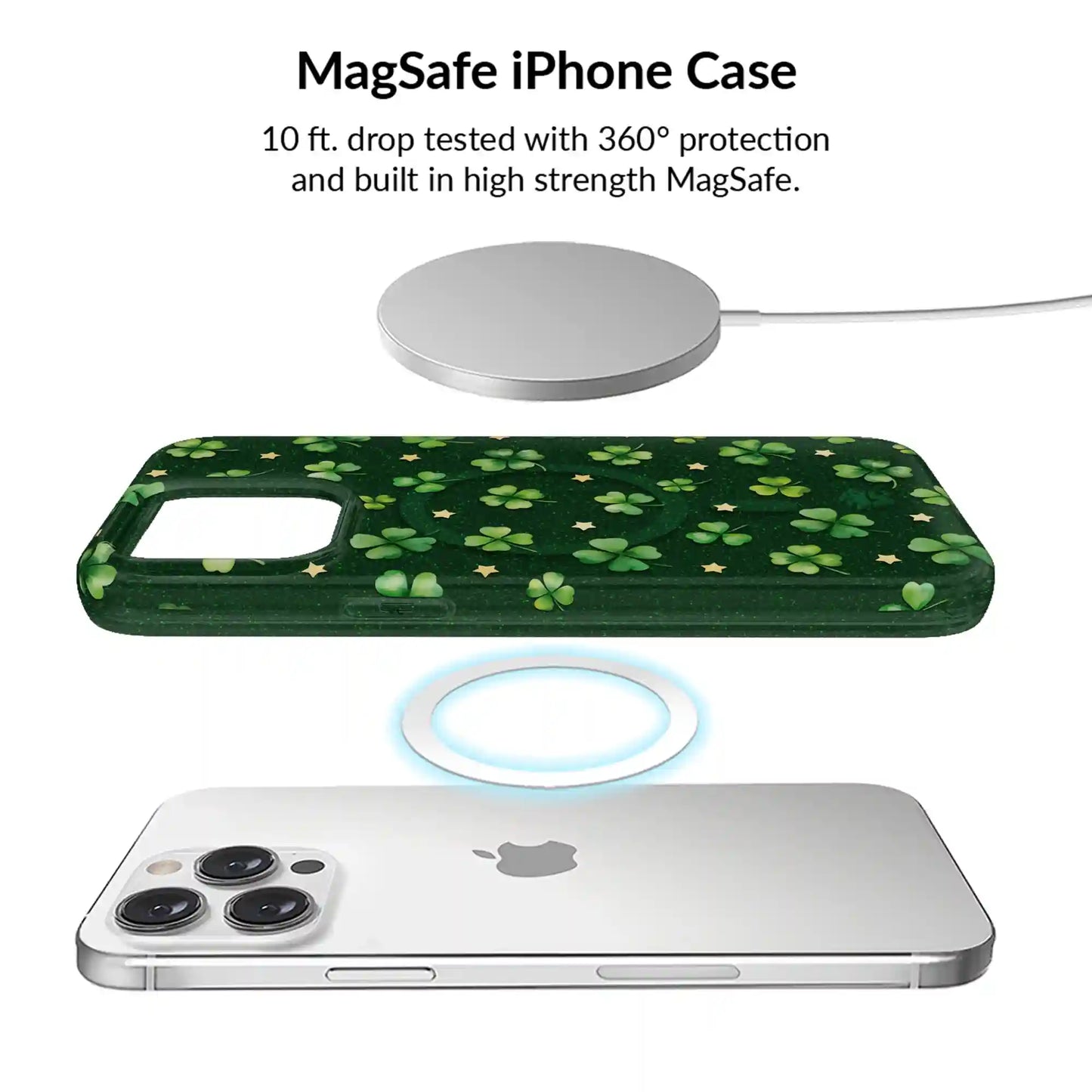 Lucky Clover Glitter iPhone Bundle Set