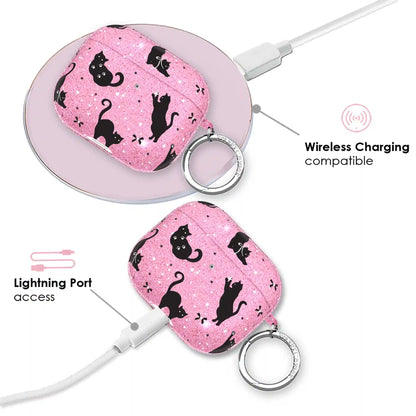Lucky Kittens Glitter AirPod Case