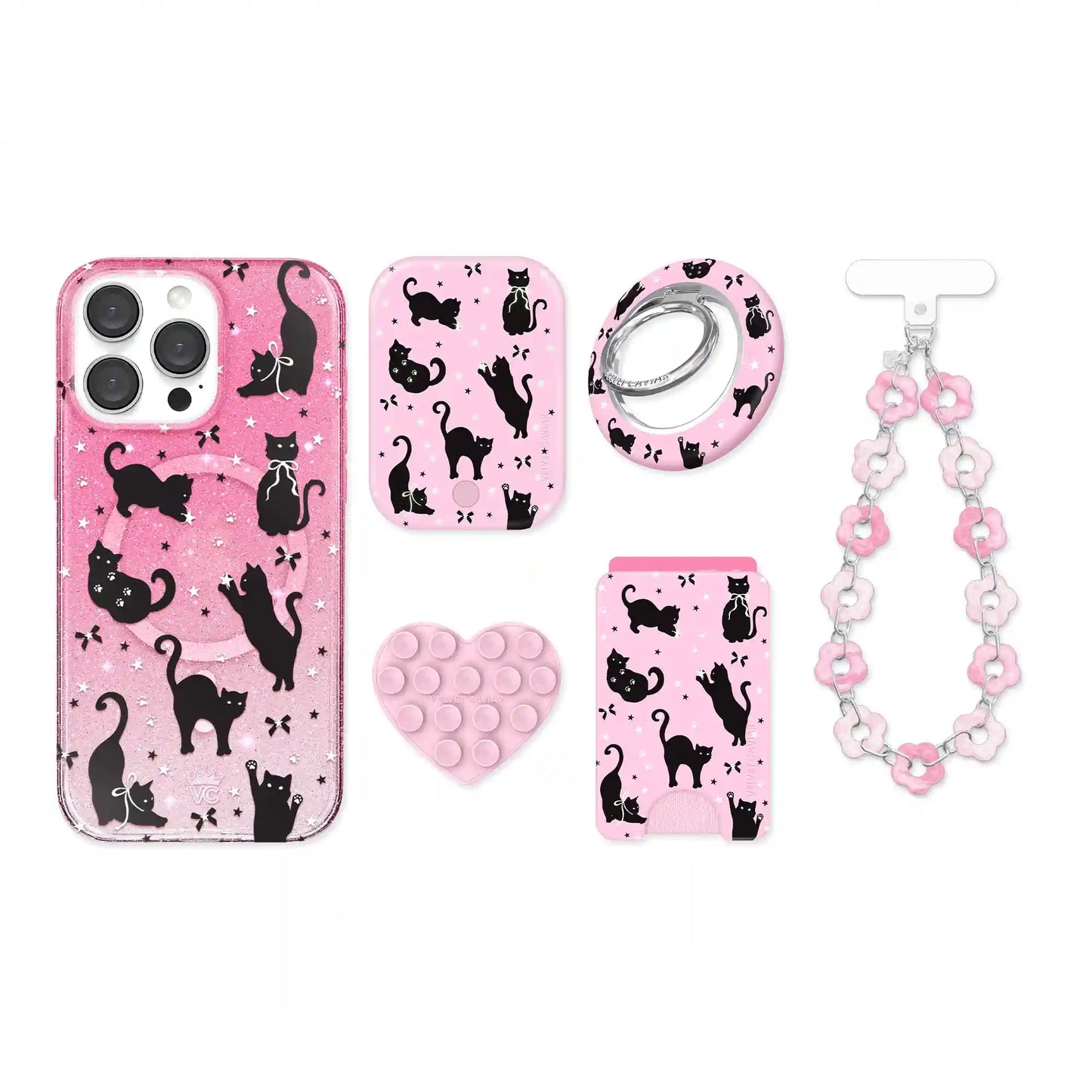 Lucky Kittens Glitter iPhone Bundle Set