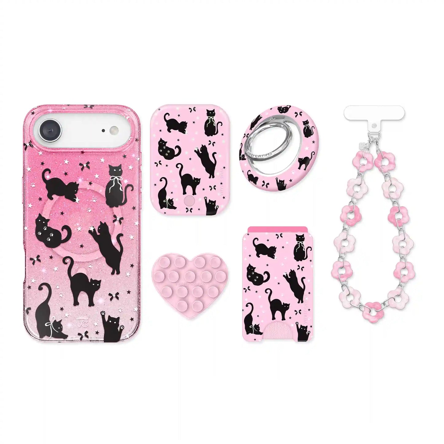 Lucky Kittens Glitter iPhone Bundle Set